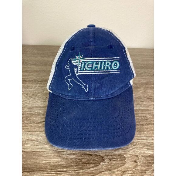 Mariners Seattle Hat Ichiro‎ Suzuki Kids Youth Size Cap MLB Baseball Boys Blue - Picture 2 of 10